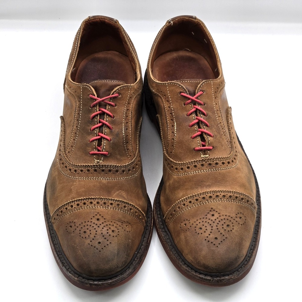 Allen Edmonds Mens 15 Brown Cap Toe Brogue Oxford Dress Shoes Dainite England